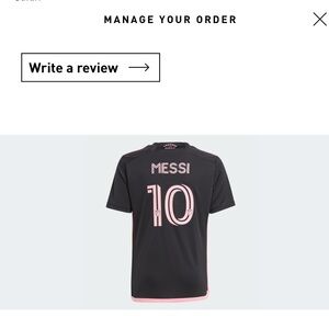 adidas Kids Messi #10 Jersey - Black with Pink Accents
